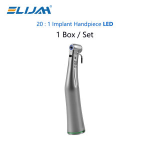 ELIJAH Dental 20:1 Contra Angle Reduction Handpiece Push Button Air Turbine Handpiece For Implant Surgery Low Speed Handpiece