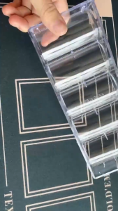 100 chips Transparent Casino Poker Chips Carrier Chip Holder Poker Chips Storage Tray Case Acrylic Transparent Container come with Lid