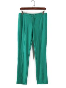 Special Offer [Product] Autumn Clothing Womens Clothing Counter Retro Design Slimming and Straight Pure Color All-Matching Casual Pants 6e039