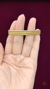 Sis Love Jewel Titanium Steel 18K Gold Plated Adjustable Open Bangle Minimalist Simple Gelang Tangan Bracelet Women Jewelry H081