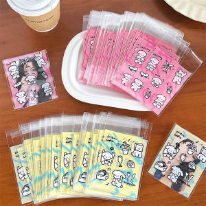 10/50/100 Pcs Cute Graffiti Dog Self Adhesive Bag Card Set Gift Packaging Bag Candy Packaging Bag Cartoon OPP Self Sealing Bag