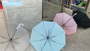 SHENAR COD payung korea transparan lipat polos Otomatis Payung Premium Mewah Otomatis Kuat Kokoh