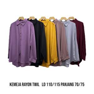 Kemeja wanita katun rayon Twil