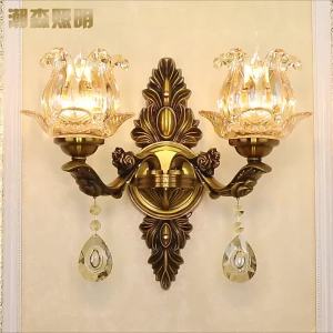 European-Style Crystal Wall Lamp for Living Room Cafe Decoration Wall Light