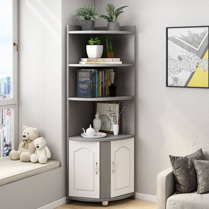 Corner Cabinet Minimalist Modern Living Room Triangle Storage Rack