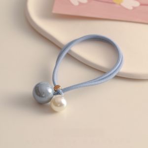 เรียบง่าย เปิดมุกเทียมผมผูก น่ารัก สไตล์เกาหลี Headwear ยืดได้ ยางรัดผมที่ทนทานอุปกรณ์เสริมสําหรับเด็กผู้หญิงมาใหม่