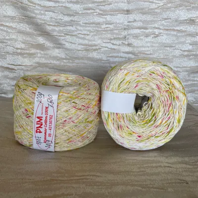 [PNM] 3ply 100% Cotton Crochet Yarn Spot/ Graffiti Colors (200g)
