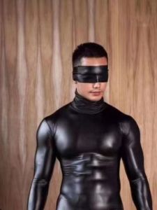 Màu Đen Mềm Da Bịt Mắt Dành Cho Nam Giới Co Giãn Miếng Dán Mắt Thời Trang Thoải Mái亮面设计缓解眼疲劳禁欲风格