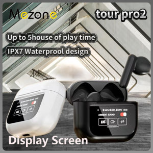 Mezone Tour Pro 2 TWS wireless earphones noise reduction Bluetooth earphones intelligent touch screen small sports waterproof earphones with long battery life C-type