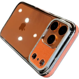 DAIMANG | Anti-Shock High-Transparency Thin Phone Case for iPhone 17 Pro Max and iPhone 16 Pro Max Star Universe Orange