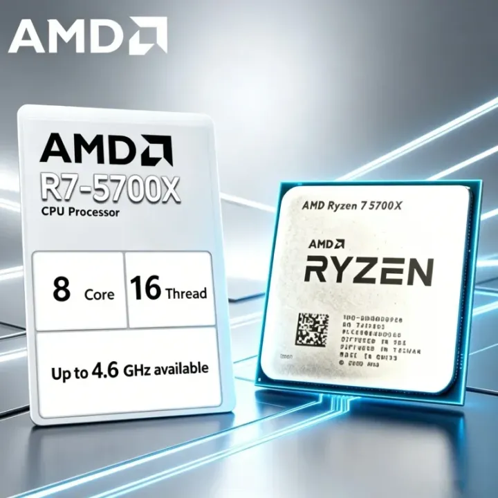 AMD | AMD R7 5700X Ryzen 7 5700X AM4 Platform Upgrade CPU 8 Core 16 Thread 4.6GHz 32MB Cache 7nm 65W