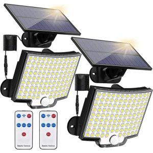 106LED Split Solar Lamp 3 Lighting Mode Outdoor Decoration Sunlight Wall Light PIR Motion Sensor Waterproof Garden Garage Lamp