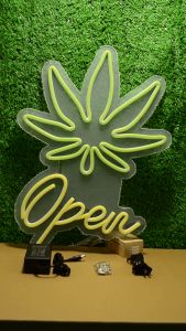 ป้ายไฟLED ป้ายไฟนีออน ป้ายไฟอะคริลิค ป้ายไฟหน้าร้าน " ป้ายไฟ OPEN 420" แบบเสียบปลั๊กไฟ ป้ายไฟตกเเต่งร้าน