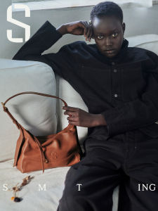 Top Layer Cowhide Minimalist Hobo Bag Womens Crossbody Shoulder Bag Casual Style Small Size Single Strap Leather Bag