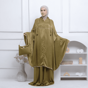 Mukena Dewasa Jumbo Terbaru Santorini 2in1 Diamond Swarovski