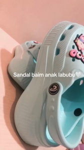 Sandal Bakpao Baim Karakter Lucu Labubu Pinky Bear Karet - Dulux 689D