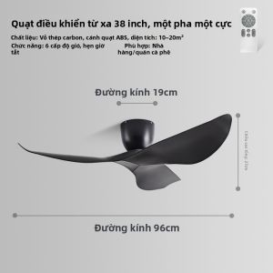 QIANQI | Quạt Trần Không Đèn Gió Mạnh Êm Ái