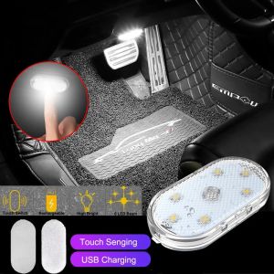 KEBIDU LED Interior Car Touch Light Auto Roof Ceiling Reading Lamp LED Car Styling Night Light Colorful Mini USB Charging Car Light 5V