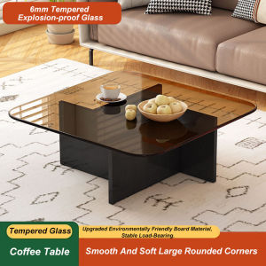 Coffee Table Tempered Glass Tea Table Round Square Table Living Room Side Table