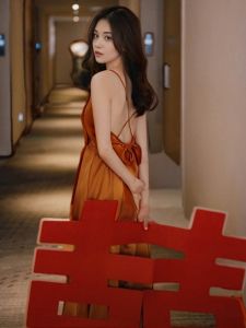 French Vintage Long Dress Womens High-End Sensation Maids Dress Silk Satin Beach Vacation Morning Robe Dress A-Line Skirt