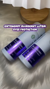 Oxyenergy Blueberry Lutein Complex 10mg Per Serving Chewable Tablets 60 Count Visual Support Antioxidant Protection Blue Light Support Vitamin C Halal GMP HACCP FDA