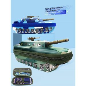 Multifunctional Large Capacity Tank Pencil Case Car Police Car Pencil Case Pupils Pencil Box Boy Kindergarten Stationery Box
