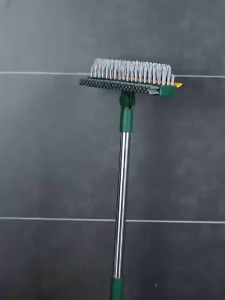 🚚SG Seller🚚 3 in 1 Floor Brush Scrub Brush with Long Handle Bathroom Wiper with 180 Degree Rotatable Head Cleaning Tool Floor Scrub Brush Rotating Rigid Broom Window Cleaner Rubber Wiper Toilet Brush Floor Wiper Dust Mop Bathroom Brush