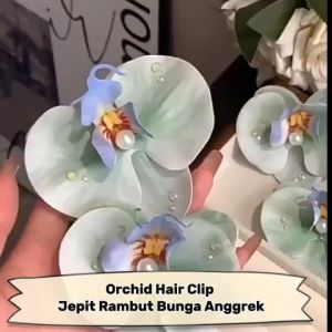 Orchid Hair Clip Jepit Rambut Bunga Anggrek Aksesoris Pesta Wanita Tropical Flower Hair Pins