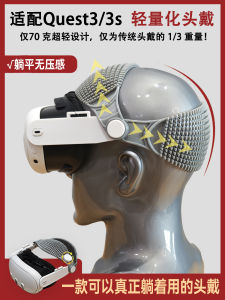Lightweight Quest3 Headset Openable Breathable Comfortable Pressure Relief VR Equipment Quest3S Compatible with Quest2