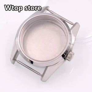 36mm Silver Watch Case Sapphire Glass Fit NH35 NH36 PT5000 ETA2824 ST2130 ETA2836 Miyota 8215 Automatic Movement Watch parts
