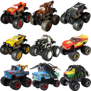 Takara Tomy | Pixar Cars Mater Lightning McQueen Jackson Storm Big Wheel Offroad Vehicle Pullback Force Cars Model Toys Birthday Gifts
