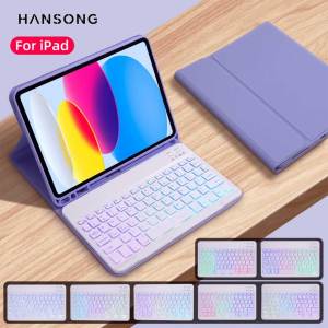 For iPad Backlight Keyboard Case For iPad 10.2 9 8 7th Gen iPad 10th Air 3 10.5 Pro Air 4th 5th 10.9 Pro 11 12.9 9.7 5 6th Cover