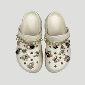15Pcs Phong Cách Sang Trọng Crocs Jibbitz Charms No. 5 chai nước hoa khóa giày kim loại có thể tháo rời Giày dây xích trang trí Cho Crocs