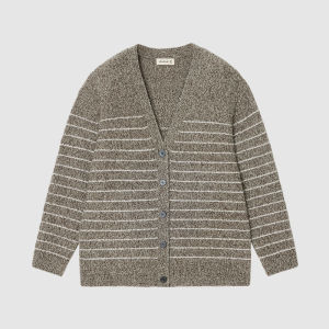 ICICLE | Natural Color Cashmere Circle Yarn Knitted Cardigan