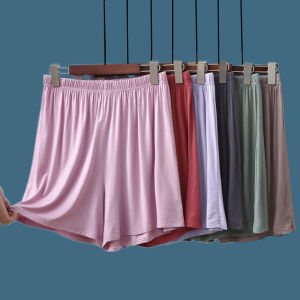 High Waist Modal plus Size Shorts Women Summer Loose Casual Pants Thin Wide Leg Pants Pure Color Sleepwear