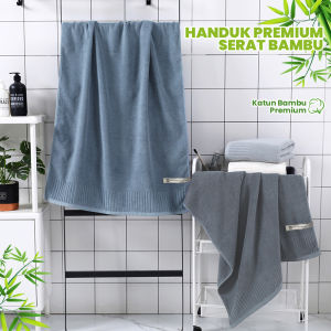 Handuk Mandi Chalmer 70 x 140 cm Handuk Mandi Dewasa  /  Handuk Serat Bambu Dewasa 70x140cm Lembut  Antibacterial  Menyerap Air / J6A1