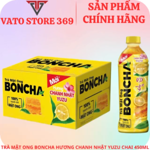 Trà mật ong BONCHA vị chanh nhật yuzu chai 450ml