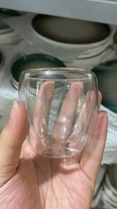 (SẴN) Cốc sinh tố 2 lớp thủy tinh chịu nhiệt cao cấp dáng bầu - Ly thủy tinh chịu nhiệt không chì phong cách Bắc Âu