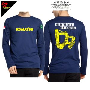 Kaos Gambar Alat Berat Komatsu Lengan Panjang
