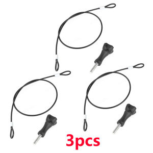 5PCS Steel Cable 60CM Length With Looped End Outdoor Bike Security For Gopro Hero12 11 DJI Insta360 YI Camera Wire Safety Rope