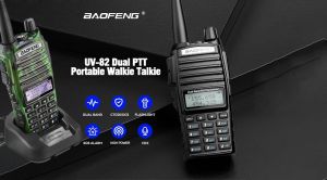Baofeng UV82 Walkie Talkie Long Range Dual Band UHF/VHF Free Headset Two Way Radio 8W High Power Portable Handheld Radio 2800mAh High Capacity COD