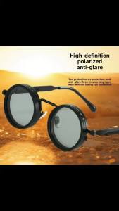 Polarized Round Sunglasses ND9 Adjustable Dimming Men Women Retro Punk Mens Fishing Eyeglasses Outdoor Shades