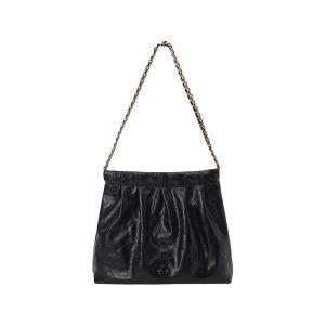 Semir Womens Large Capacity Shoulder Bag Tote Chain Handbag Casual Style Single Shoulder Handbag Soft PU Leather Pure Color