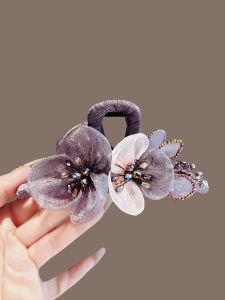 กิ๊บติดผมรูปฉลามประดับคริสตัลสไตล์เกาหลี ดอกไม้ ชั้นใน ทรงผม หรูหรา สไตล์เกาหลี จี้ผม จี้ผมรูปฉลาม