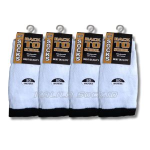 Kaos Kaki Anak Sekolah Pramuka Hitam Polos Katun Nyaman 6 Pasang