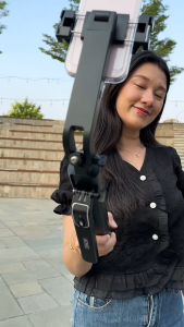 [New Launch] ACMIC QS18 Face Tracking Gimbal Tongsis Tripod Quadpod 4 Kaki Bluetooth Selfie Stick 1.8M (180CM)