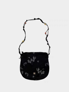 New Guo Feng Retro Exclusive Summer Easiest for Match Casual Silk Pouch Closed Bag Female Niche Style Woven Beads Crossbody Cloth Bag