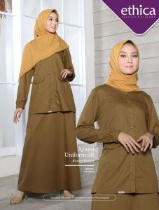 ETHICA SETELAN WANITA PNS UNIFORM 08 - MUSTARD GOLD -BRONZE BROWN #TERBARU 2022 BY ETHICA #SERAGAM DINAS GURU ATAU PNS #COD