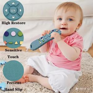 1/3PCS Baby Remote Control Teether Silicone Baby Anti-Eating Gloves Pacifier Bracelet Teething Stick Biting Toys