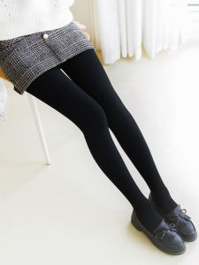 Thickened Fleece Womens Leggings Socks Pressure Slimming Warmth Single Layer Cat Patterned Stockings for Autumn Winter